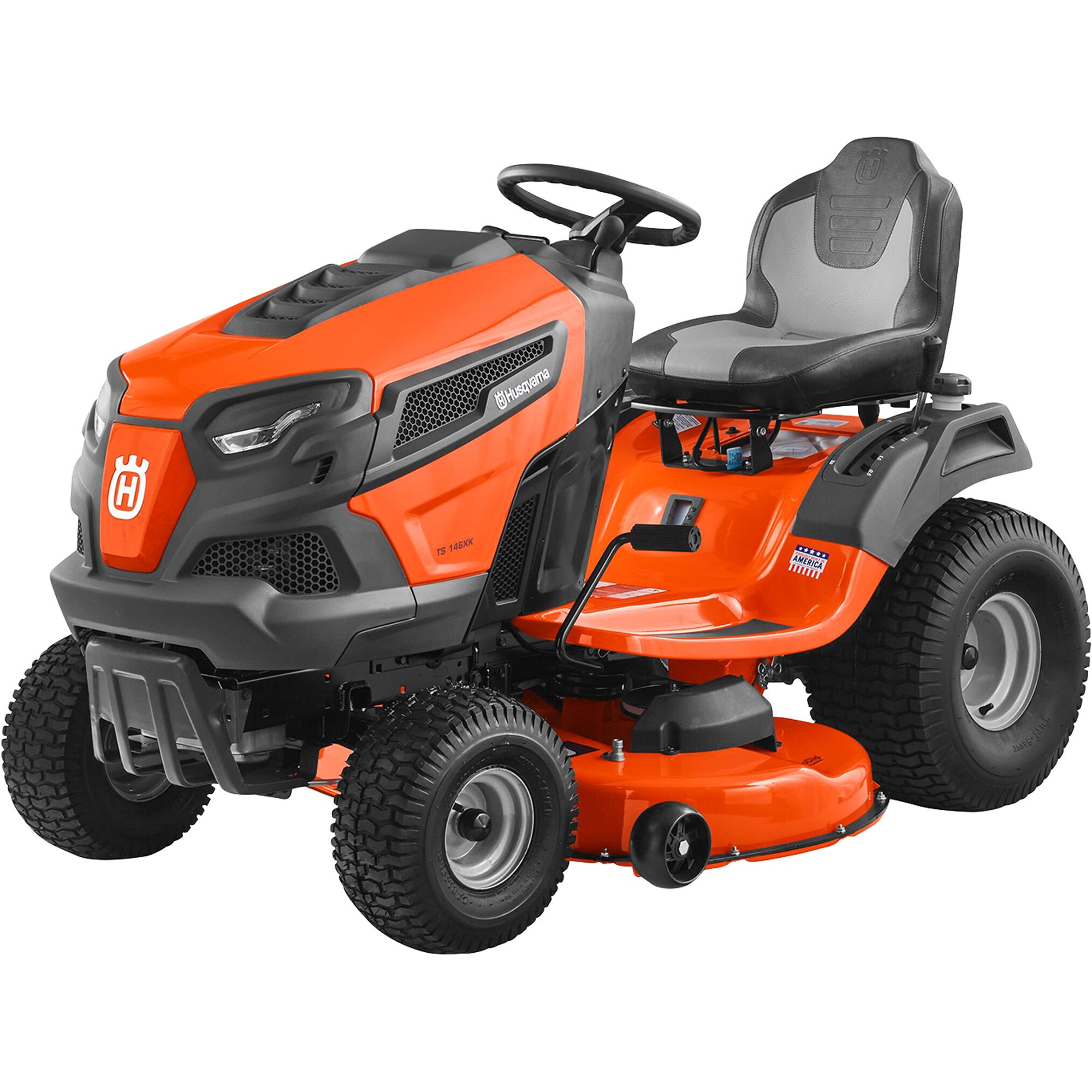 Husqvarna 100 Series Riding Lawn Mower, 22 HP Kohler Engine, 46in. Deck, Model# TS 146XK